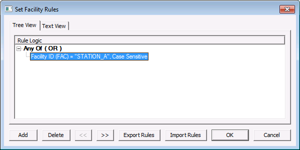 Set Facility Rules Dialog Box